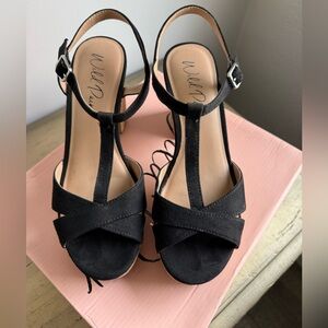 Wild Pair Black Strappy Sandals